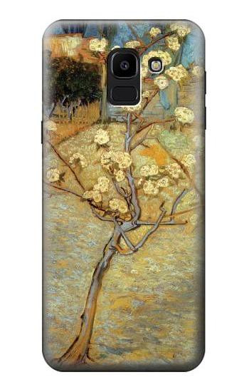 S1978 Van Gogh Letter Pear Tree Blossom Hülle Schutzhülle Taschen für Samsung Galaxy J6 (2018)