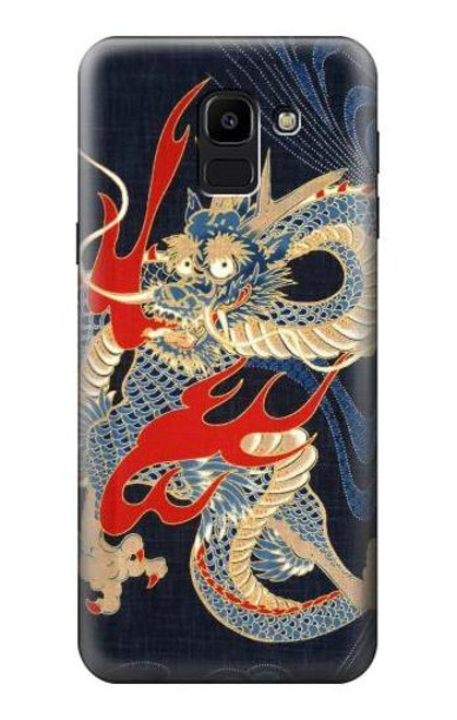 S2073 Japan Dragon Art Hülle Schutzhülle Taschen für Samsung Galaxy J6 (2018)