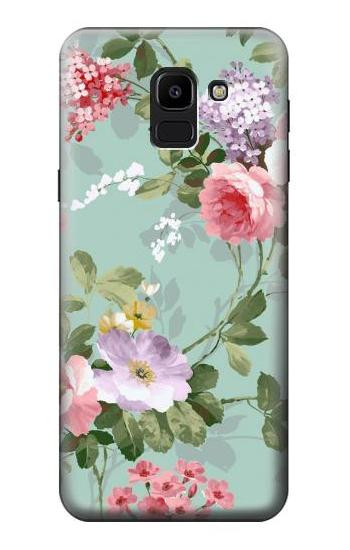 S2178 Flower Floral Art Painting Hülle Schutzhülle Taschen für Samsung Galaxy J6 (2018)