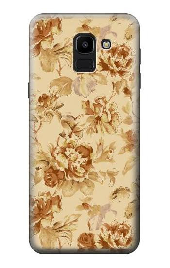 S2180 Flower Floral Vintage Pattern Hülle Schutzhülle Taschen für Samsung Galaxy J6 (2018)
