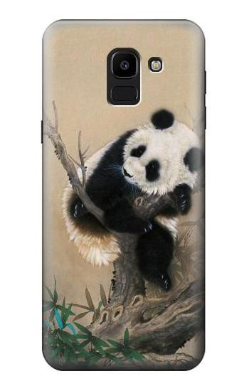 S2210 Panda Fluffy Art Painting Hülle Schutzhülle Taschen für Samsung Galaxy J6 (2018)