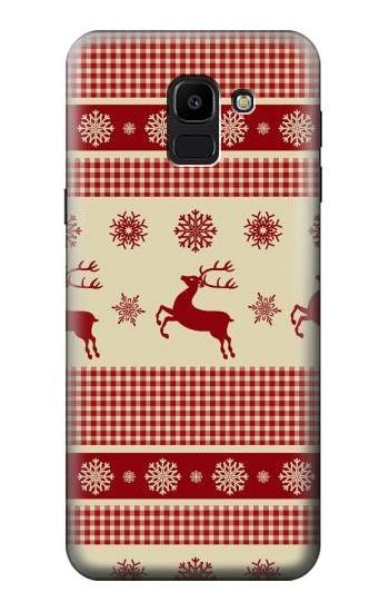 S2310 Christmas Snow Reindeers Hülle Schutzhülle Taschen für Samsung Galaxy J6 (2018)