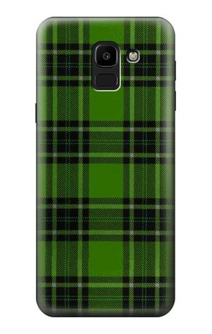 S2373 Tartan Green Pattern Hülle Schutzhülle Taschen für Samsung Galaxy J6 (2018)