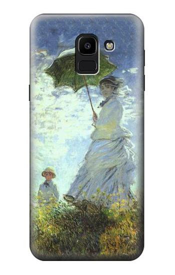 S2415 Claude Monet Woman with a Parasol Hülle Schutzhülle Taschen für Samsung Galaxy J6 (2018)