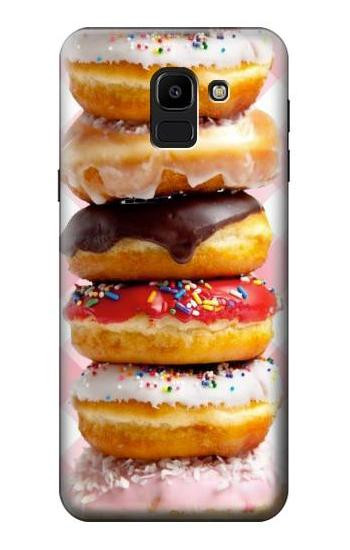 S2431 Fancy Sweet Donuts Hülle Schutzhülle Taschen für Samsung Galaxy J6 (2018)
