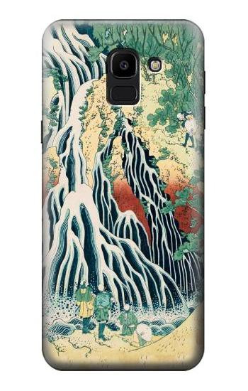 S2491 Hokusai Kirifuri Waterfall at Kurokami Hülle Schutzhülle Taschen für Samsung Galaxy J6 (2018)