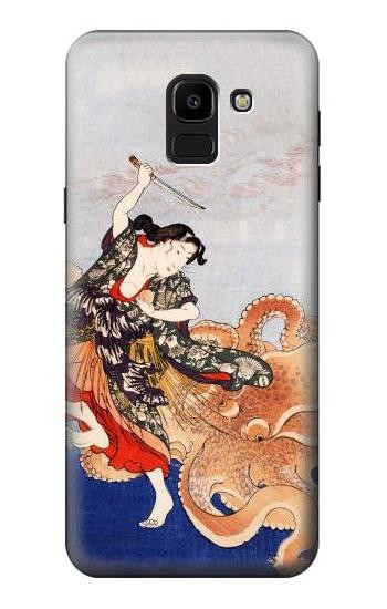S2496 Japan Art Utagawa Kuniyoshi Tamatori Hülle Schutzhülle Taschen für Samsung Galaxy J6 (2018)