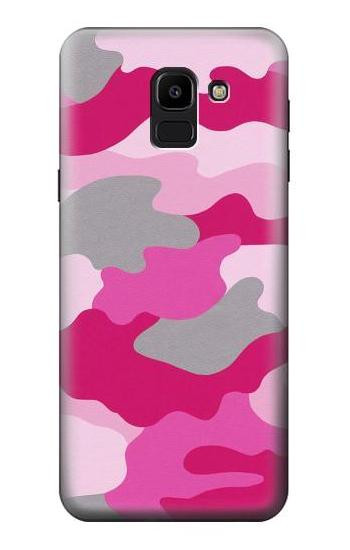 S2525 Pink Camo Camouflage Hülle Schutzhülle Taschen für Samsung Galaxy J6 (2018)
