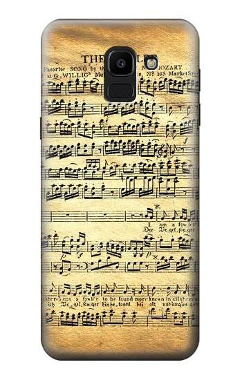 S2667 The Fowler Mozart Music Sheet Hülle Schutzhülle Taschen für Samsung Galaxy J6 (2018)