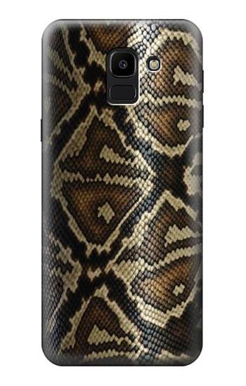 S2712 Anaconda Amazon Snake Skin Graphic Printed Hülle Schutzhülle Taschen für Samsung Galaxy J6 (2018)