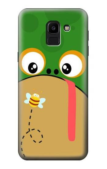S2765 Frog Bee Cute Cartoon Hülle Schutzhülle Taschen für Samsung Galaxy J6 (2018)