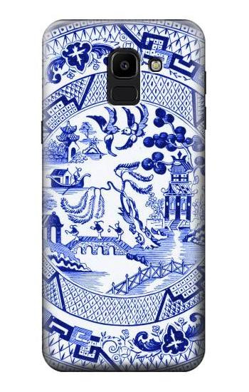 S2768 Willow Pattern Graphic Hülle Schutzhülle Taschen für Samsung Galaxy J6 (2018)