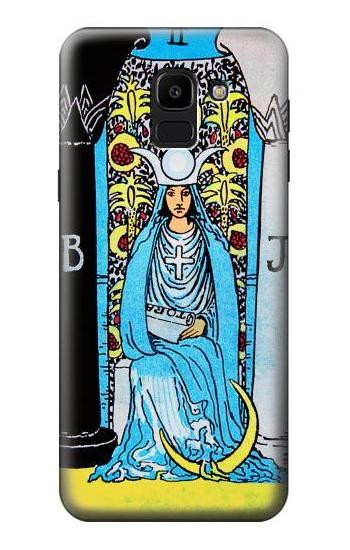 S2837 The High Priestess Vintage Tarot Card Hülle Schutzhülle Taschen für Samsung Galaxy J6 (2018)