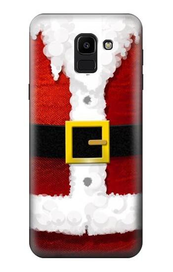 S2846 Christmas Santa Red Suit Hülle Schutzhülle Taschen für Samsung Galaxy J6 (2018)