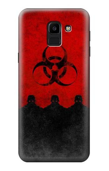 S2917 Biohazards Virus Red Alert Hülle Schutzhülle Taschen für Samsung Galaxy J6 (2018)