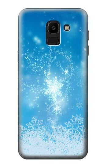 S2923 Frozen Snow Spell Magic Hülle Schutzhülle Taschen für Samsung Galaxy J6 (2018)