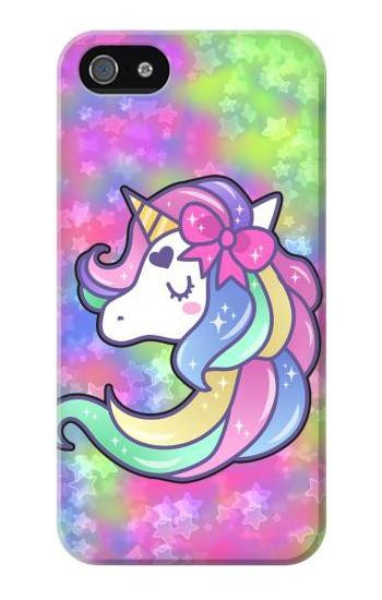 S3264 Pastel Unicorn Hülle Schutzhülle Taschen für iPhone 5 5S SE