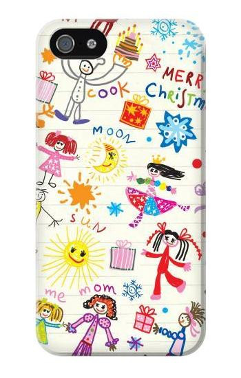 S3280 Kids Drawing Hülle Schutzhülle Taschen für iPhone 5 5S SE