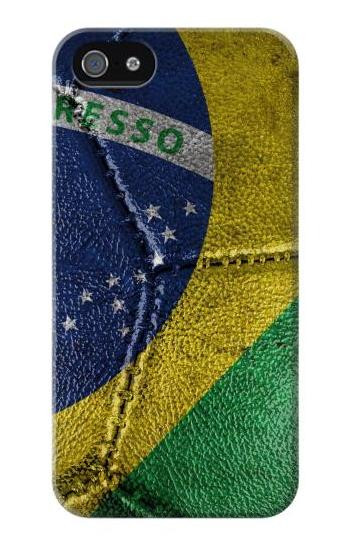S3297 Brazil Flag Vintage Football Graphic Hülle Schutzhülle Taschen für iPhone 5 5S SE