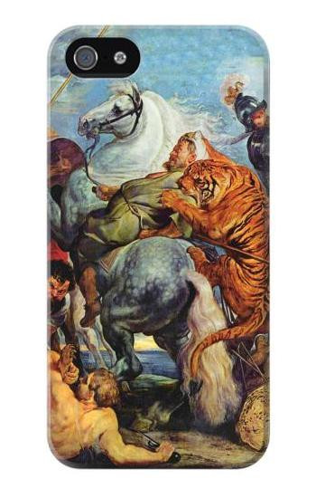 S3331 Peter Paul Rubens Tiger und Lowenjagd Hülle Schutzhülle Taschen für iPhone 5 5S SE