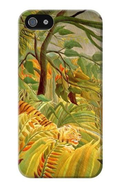 S3344 Henri Rousseau Tiger in a Tropical Storm Hülle Schutzhülle Taschen für iPhone 5 5S SE