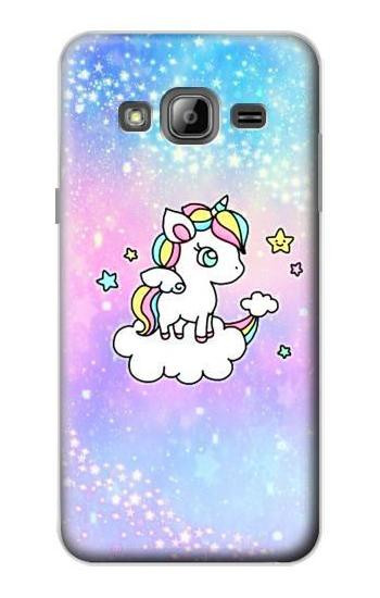 S3256 Cute Unicorn Cartoon Hülle Schutzhülle Taschen für Samsung Galaxy J3 (2016)