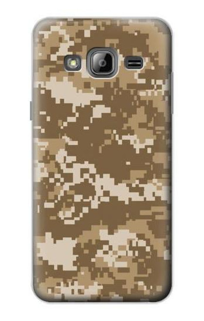 S3294 Army Desert Tan Coyote Camo Camouflage Hülle Schutzhülle Taschen für Samsung Galaxy J3 (2016)