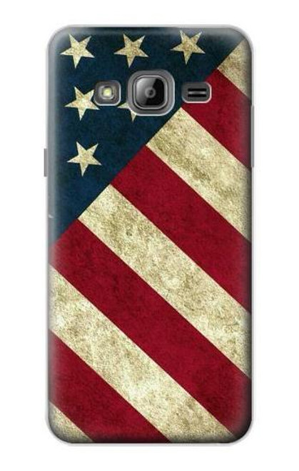 S3295 US National Flag Hülle Schutzhülle Taschen für Samsung Galaxy J3 (2016)