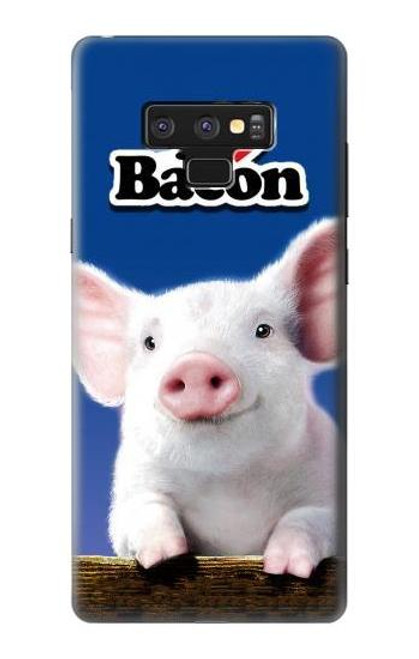 S0608 I Love Bacon Cute Baby Pig Hülle Schutzhülle Taschen für Note 9 Samsung Galaxy Note9