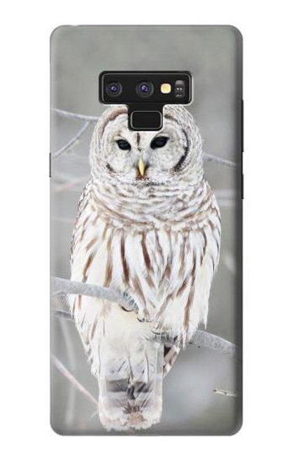 S1566 Snowy Owl White Owl Hülle Schutzhülle Taschen für Note 9 Samsung Galaxy Note9