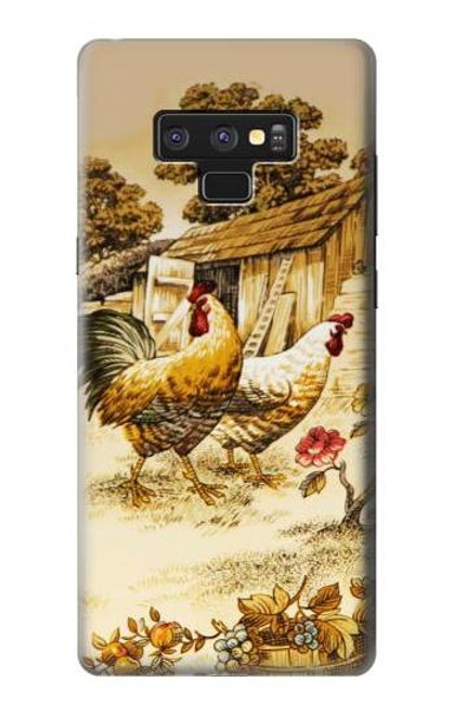 S2181 French Country Chicken Hülle Schutzhülle Taschen für Note 9 Samsung Galaxy Note9