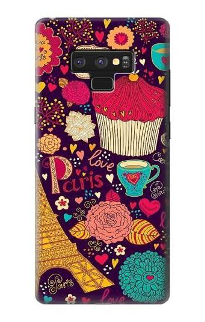 S2353 Paris Cartoon Vintage Pattern Hülle Schutzhülle Taschen für Note 9 Samsung Galaxy Note9