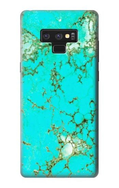 S2377 Turquoise Gemstone Texture Graphic Printed Hülle Schutzhülle Taschen für Note 9 Samsung Galaxy Note9