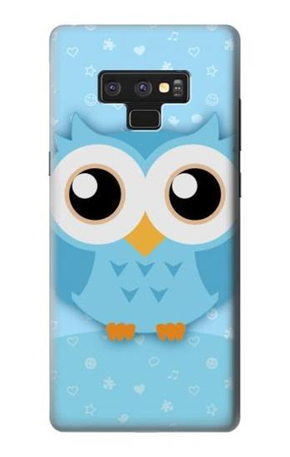 S3029 Cute Blue Owl Hülle Schutzhülle Taschen für Note 9 Samsung Galaxy Note9