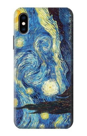 S0213 Van Gogh Starry Nights Hülle Schutzhülle Taschen für iPhone X, iPhone XS