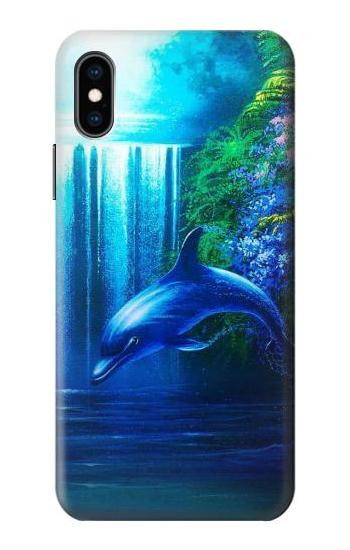 S0385 Dolphin Hülle Schutzhülle Taschen für iPhone X, iPhone XS