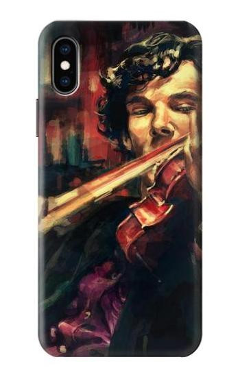 S0723 Violin Art Paint Hülle Schutzhülle Taschen für iPhone X, iPhone XS