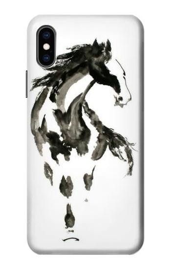 S1031 Horse Paintbrush Hülle Schutzhülle Taschen für iPhone X, iPhone XS