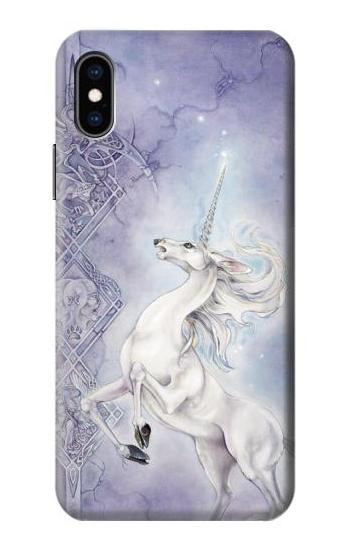 S1134 White Horse Unicorn Hülle Schutzhülle Taschen für iPhone X, iPhone XS