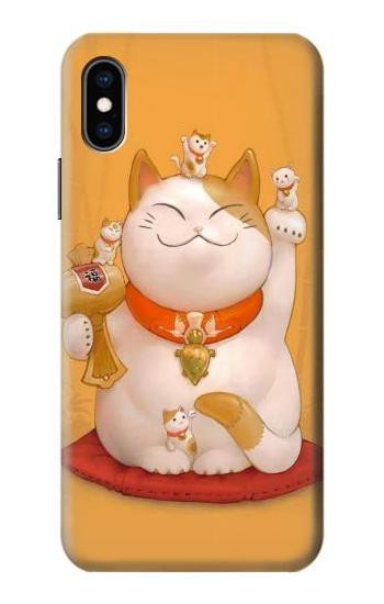 S1217 Maneki Neko Lucky Cat Hülle Schutzhülle Taschen für iPhone X, iPhone XS