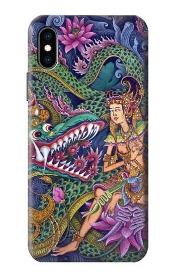 S1240 Bali Painting Hülle Schutzhülle Taschen für iPhone X, iPhone XS