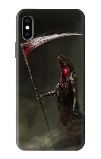 S1319 Grim Reaper Death Scythe Hülle Schutzhülle Taschen für iPhone X, iPhone XS