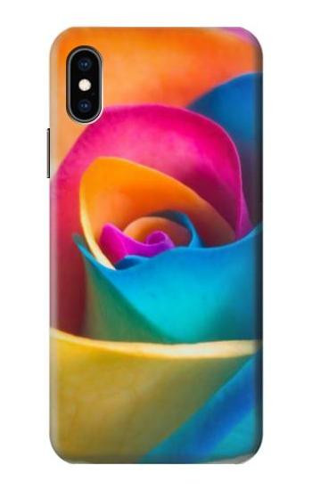 S1671 Rainbow Colorful Rose Hülle Schutzhülle Taschen für iPhone X, iPhone XS
