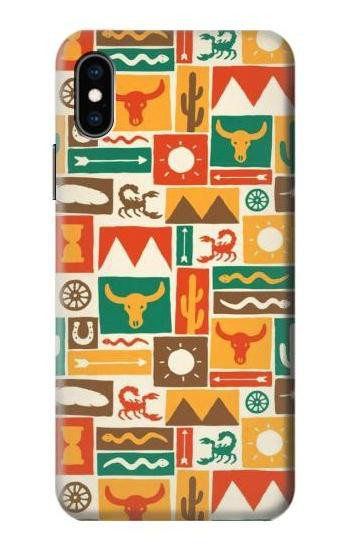 S1873 Western Pattern Hülle Schutzhülle Taschen für iPhone X, iPhone XS