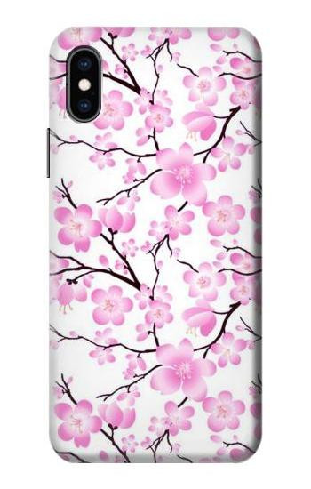 S1972 Sakura Cherry Blossoms Hülle Schutzhülle Taschen für iPhone X, iPhone XS