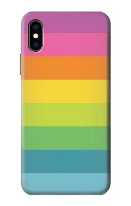 S2363 Rainbow Pattern Hülle Schutzhülle Taschen für iPhone X, iPhone XS