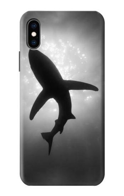 S2367 Shark Monochrome Hülle Schutzhülle Taschen für iPhone X, iPhone XS