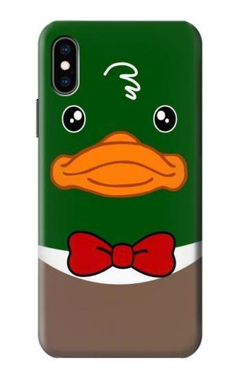 S2762 Green Head Mallard Duck Tuxedo Cartoon Hülle Schutzhülle Taschen für iPhone X, iPhone XS
