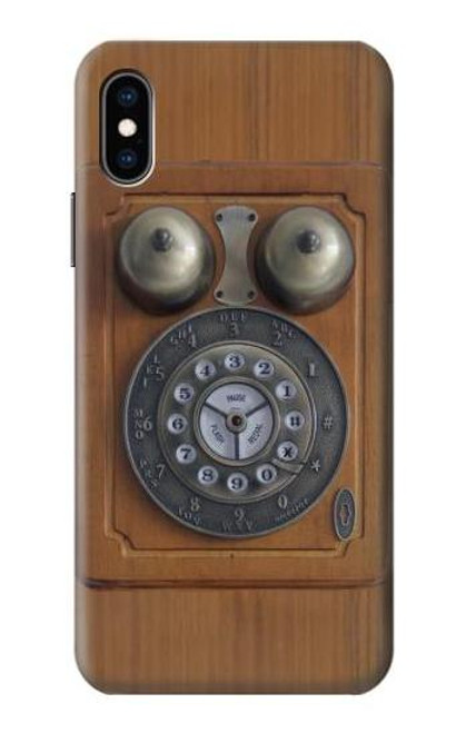 S3146 Antique Wall Retro Dial Phone Hülle Schutzhülle Taschen für iPhone X, iPhone XS