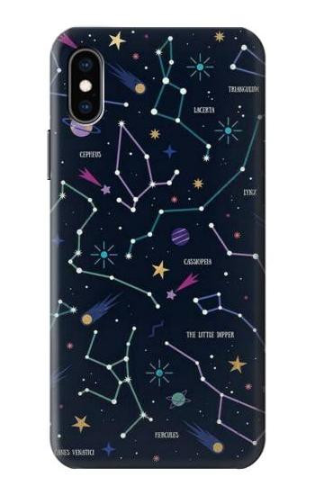 S3220 Star Map Zodiac Constellations Hülle Schutzhülle Taschen für iPhone X, iPhone XS